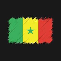 senegalska flaggan penseldrag. National flagga vektor
