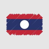 laos flag pinselvektor. Nationalflagge vektor