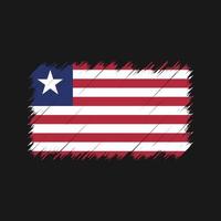 liberia flagga penseldrag. National flagga vektor