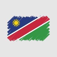 Namibia-Flagge-Pinsel. Nationalflagge vektor