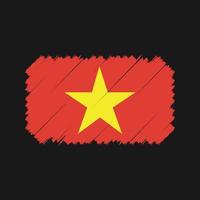 vietnam flagga borste vektor. National flagga vektor