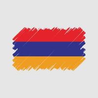 armenien flaggborste. National flagga vektor