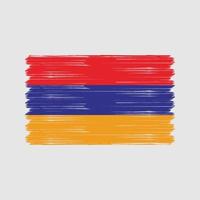 armenien flaggborste. National flagga vektor