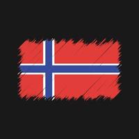 norges flagga penseldrag. National flagga vektor