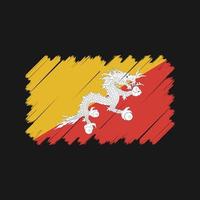 bhutan flagg vektor. National flagga vektor