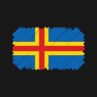 Aland-Inseln-Flagge-Pinsel-Vektor. Nationalflagge vektor