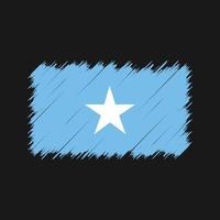 somalia flagga penseldrag. National flagga vektor