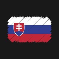 Pinselvektor der slowakischen Flagge. Nationalflagge vektor