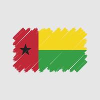 Flaggenvektor von Guinea-Bissau. Nationalflagge vektor