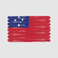 Bürste der Samoa-Flagge. Nationalflagge vektor