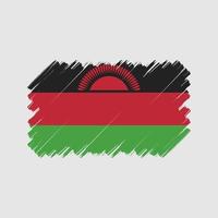 malawis flaggborste. National flagga vektor