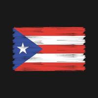 puerto rico flaggborste. National flagga vektor