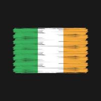 Bürste der irischen Flagge. Nationalflagge vektor