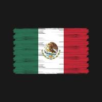 mexico flagga borste. National flagga vektor