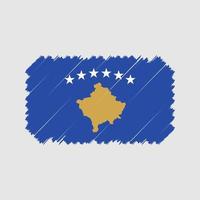 Pinselvektor der Kosovo-Flagge. Nationalflagge vektor