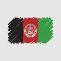 afghanistan flagga borste. National flagga vektor