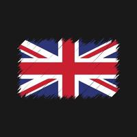 brittiska flaggan penseldrag. National flagga vektor