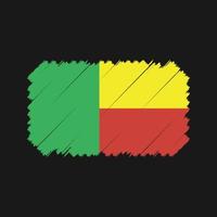 Benin flagga borste vektor. National flagga vektor