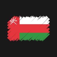 oman flagga borste. National flagga vektor