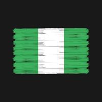 Bürste der Nigeria-Flagge. Nationalflagge vektor