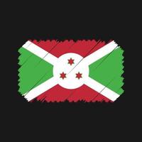 burundi flagga borste vektor. National flagga vektor