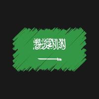 Saudiarabien flaggborste. National flagga vektor