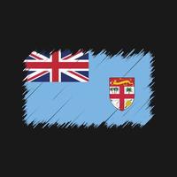 fiji flagga penseldrag. National flagga vektor