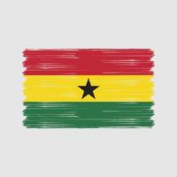ghana flag pinsel. Nationalflagge vektor