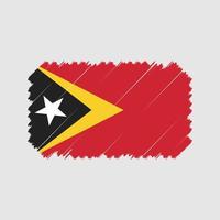 Osttimor-Flaggenbürstenvektor. Nationalflagge vektor