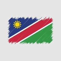 Pinselstriche der Namibia-Flagge. Nationalflagge vektor