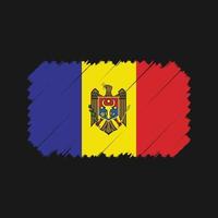 moldawischer Flaggenbürstenvektor. Nationalflagge vektor