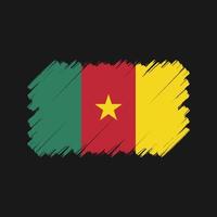 Kamerun-Flaggenbürste. Nationalflagge vektor