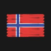 norges flagga borste. National flagga vektor