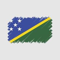 Flaggenpinsel der Salomonen. Nationalflagge vektor