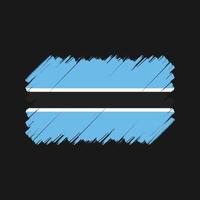 Botswana-Flagge-Pinsel. Nationalflagge vektor