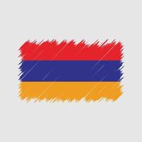 armenien flagga penseldrag. National flagga vektor