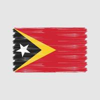 östtimor flaggborste. National flagga vektor