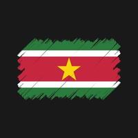 Bürste der Surinam-Flagge. Nationalflagge vektor