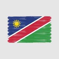 Namibia flaggborste. National flagga vektor