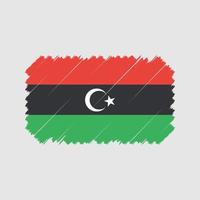libyens flagga borste vektor. National flagga vektor