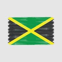jamaica flaggborste. National flagga vektor