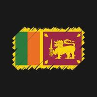 Flaggenbürste Sri Lankas. Nationalflagge vektor