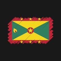 grenada flagga borste. National flagga vektor