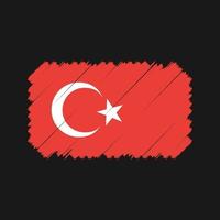 türkei-flaggenbürstenvektor. Nationalflagge vektor