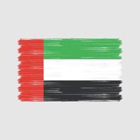 Fahnenpinsel der Vereinigten Arabischen Emirate. Nationalflagge vektor