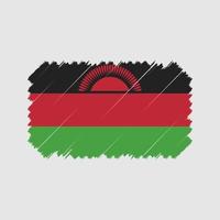 malawi flagga borste vektor. National flagga vektor