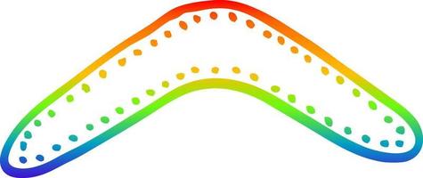 Regenbogengradientenlinie Zeichnung Cartoon Bumerang vektor