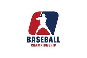Buchstabe q mit Baseball-Logo-Design. Vektordesign-Vorlagenelemente für Sportteams oder Corporate Identity. vektor