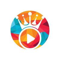 King-Video-Vektor-Logo-Design-Vorlage. vektor