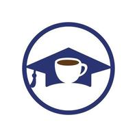 Vektor-Logo-Vorlage für Studentenkaffee. vektor